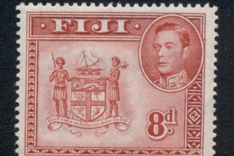 Fiji-1938-55-KGVI-Pictorial-8d-Arms-Perf-14-MLH