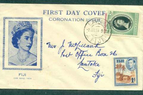 Fiji-1953-QEII-Coronation-FDC-lot51363
