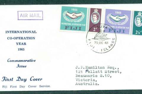 Fiji-1965-ICY-FDC-International-Cooperation-Year-lot51380