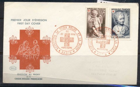 France-1950-Red-Cross-FDC