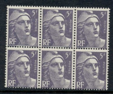 France-1951-Marianne-5f-blk6-MUH