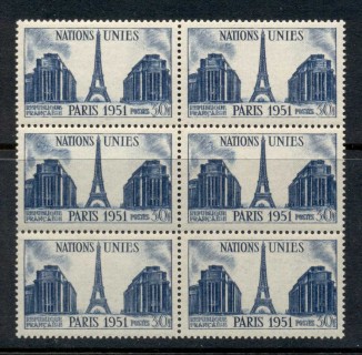 France-1951-UN-General-Assembly-Eifel-Tower-30f-blk6-MUH