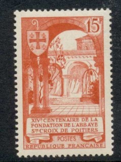 France-1952-Abbey-of-the-Holy-Cross-at-Poitiers-MUH