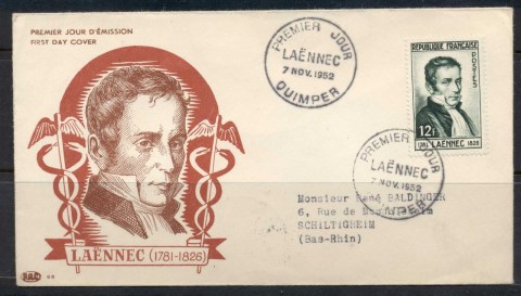 France-1952-Dr-Rene-Laennec-FDC