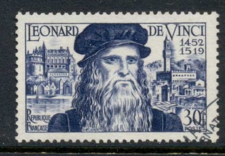 France-1952-Leonardo-da-Vinci-FU