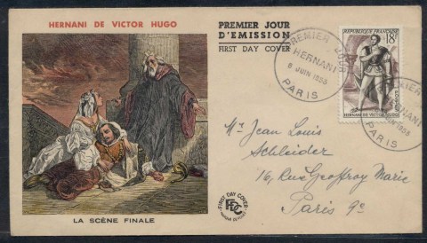 France-1953-Hernani-of-Victor-Hugo-FDC