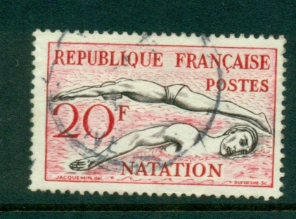 France-1953-Sports-20f-Swimming-FU