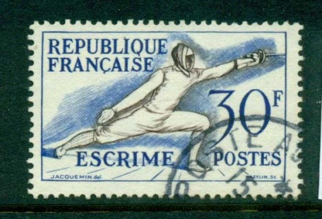 France-1953-Sports-30f-Fencing-FU