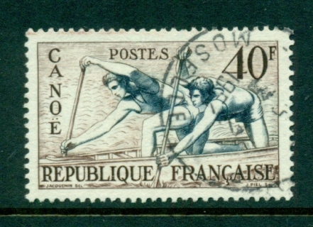 France-1953-Sports-40-f-Canoe-Racing-FU