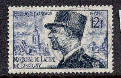 France-1954-54-Marshal-de-Lattre-de-Tassigny-FU