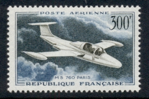 France-1954-Air-Mail-Morane-Saulnier-MS760-300f-MUH