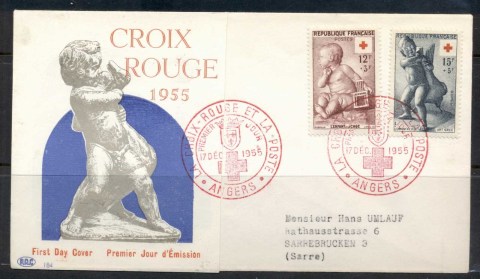 France-1955-Red-Cross-FDC