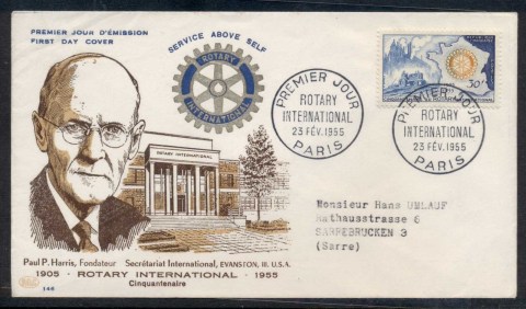 France-1955-Rotary-International-FDC