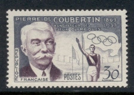 France-1956-Baron-Pierre-de-Coubertin