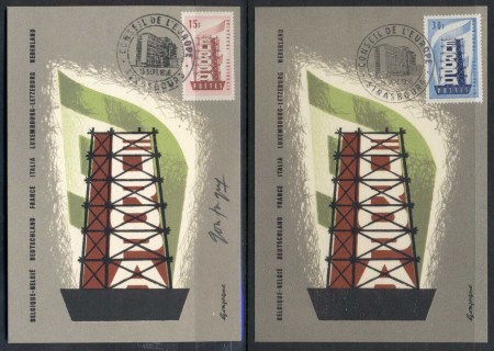 France-1956-Europa-2x-Maxicards-FDI