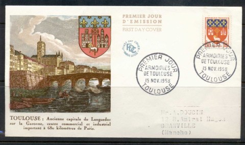 France-1958-Arms-of-Toulouse-FDC