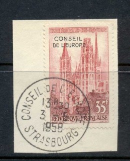 France-1958-Council-of-Europe-on-piece-FU