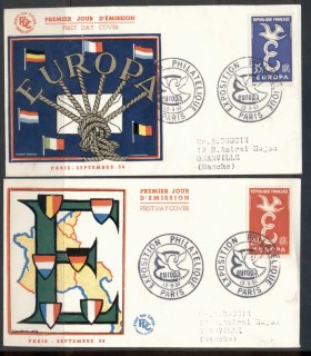 France-1958-Europa-2x-FDC