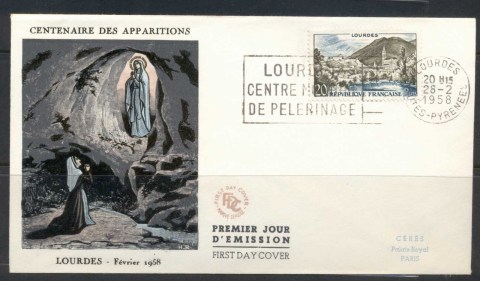 France-1958-Lourdes-FDC