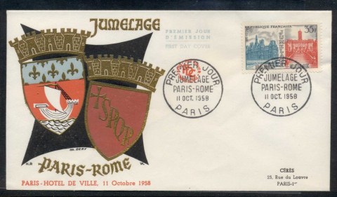 France-1958-Rome-Paris-Cultural-Unity-FDC_1