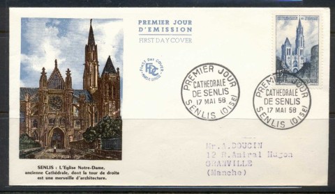 France-1958-Senlis-Cathederal-FDC