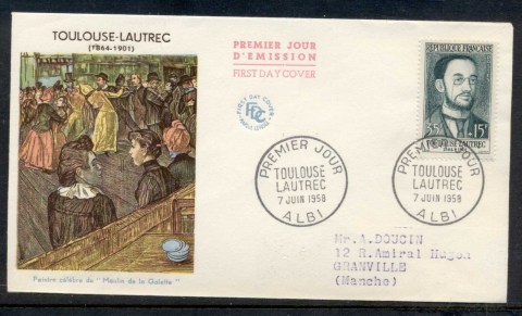 France-1958-Toulouse-Lautrec-FDC