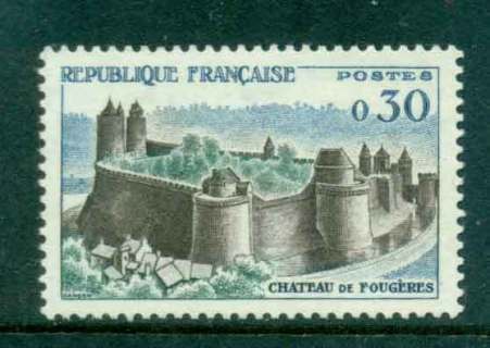 France-1960-30c-Fourgeres-Chateau-MLH-lot49344