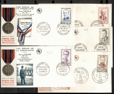 France-1960-Heroes-of-the-Resistance-5x-FDC