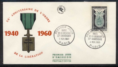 France-1960-Order-of-Liberation-Medal-FDC