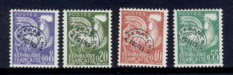 France-1960-Precancels-Gallic-Cock-FU