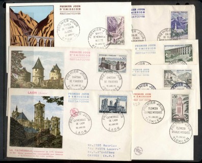 France-1960-Regional-Views-7x-FDC