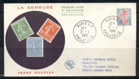 France-1960-Semeuse-20c-FDC