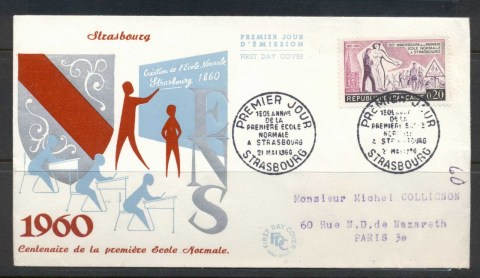 France-1960-Strasbourg-Secondary-School-FDC