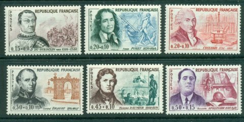 France-1961-Famous-Men-Red-Cross-60-MLH-Lot24595