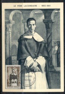 France-1961-Father-Lacordaire-horiz-Crease-at-top-Maxicard