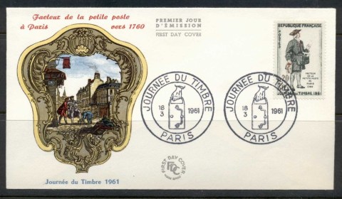 France-1961-Stamp-day-FDC