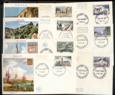 France-1961-Views-7x-FDC