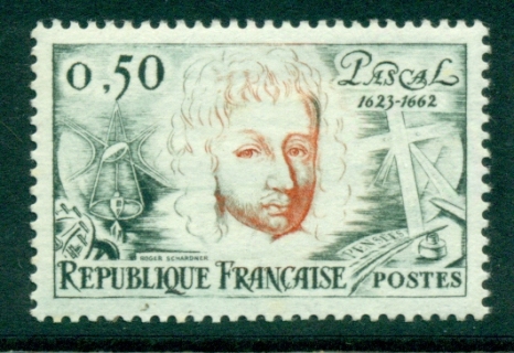 France-1962-Blaise-Pascal-MLH-Lot29040