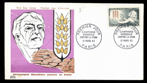 France-1963-FFH-Freedom-From-Hunger-MLH-FDC