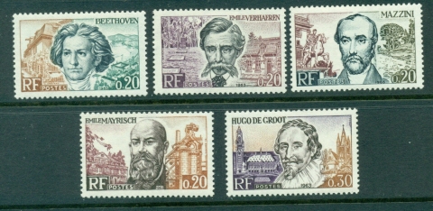 France-1963-Famous-men-MLH-Lot29047