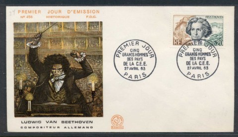 France-1963-Ludwig-van-Beethoven-FDC