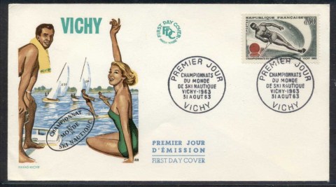 France-1963-Waterskiing-FDC