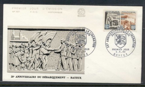 France-1964-Liberation-20th-Anniversary-Landings-at-Bayeux-FDC