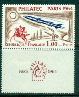 France-1964-Phila-Tec-label-MLH-Lot29057