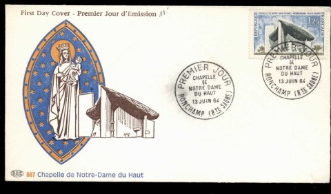 France-1964-Ronchamp-Chapel-FDC