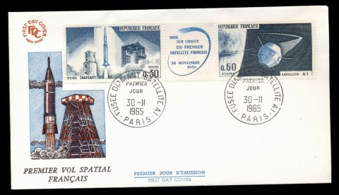 France-1965-A-1-Satellite-Launch-FDC