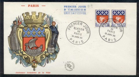 France-1965-Arms-of-Paris-FDC