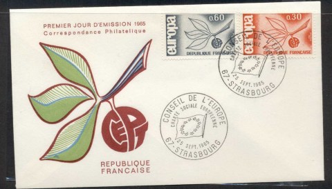 France-1965-Europa-Leaves-Fruit-FDC