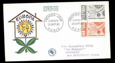 France-1965-Europa-Paris-FDC