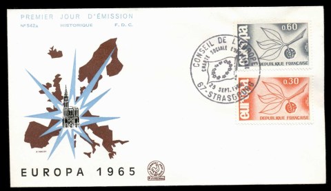 France-1965-Europa-Strasbourg-FDC